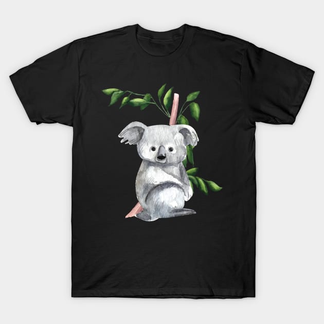 Lovely Koala Bear Drawing Cute Australian Native Gift T-Shirt by Productcy